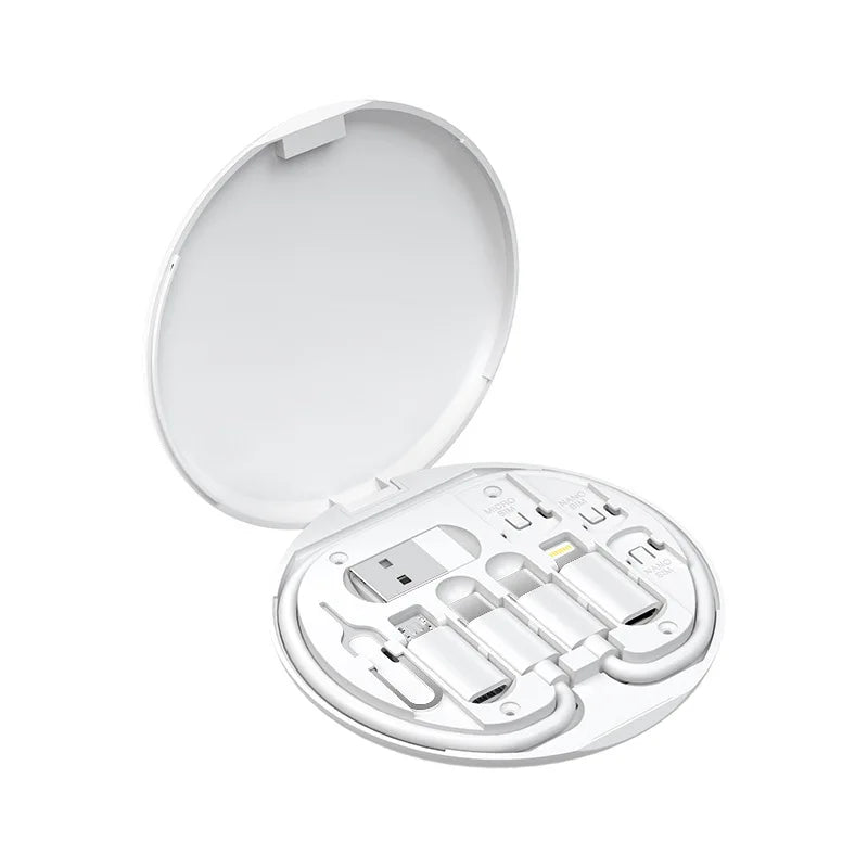 60W Multi Type-C To USB C To Micro USB To Lighting Fast Charging Phone Cable Kit