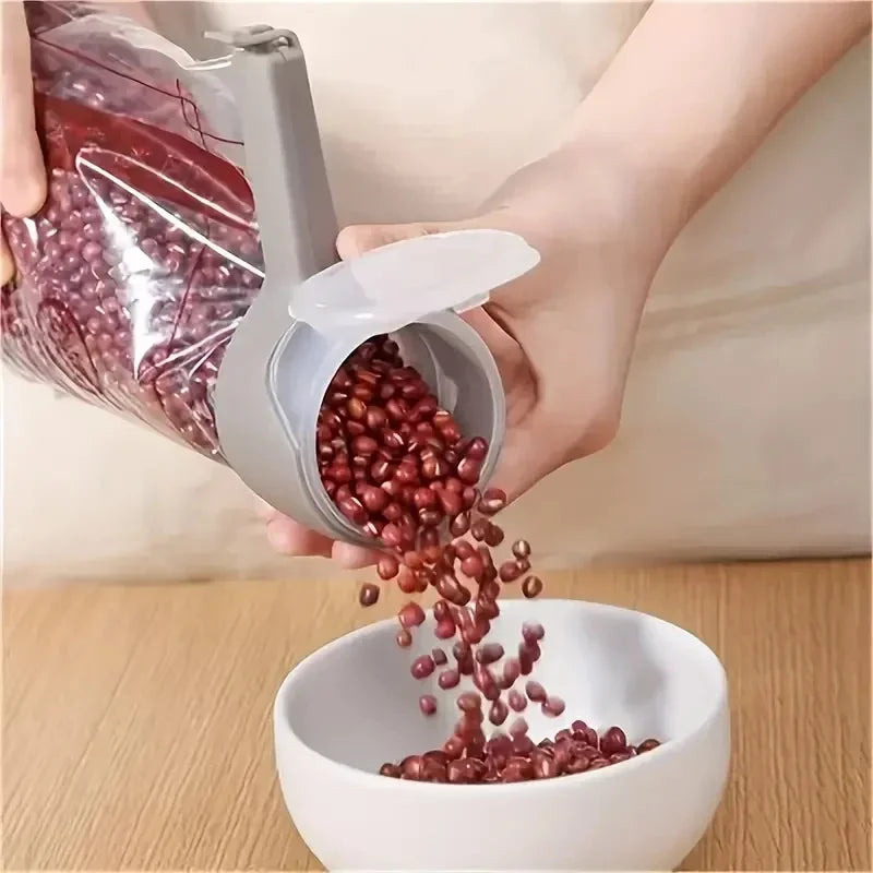 Split Mouth Closure Clip for Octopus Bean Food Bags with Pour Out Spout, Easily Split Oats Kitchen Tools  Bag Sealer  Storage