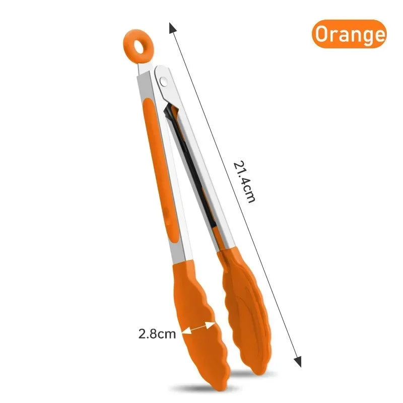 Food Tongs Creative Non-slip BBQ Grilling Tongs Salad Bread Cooking Clip Clamp Serving Utensils Tongs Kitchen Accessories