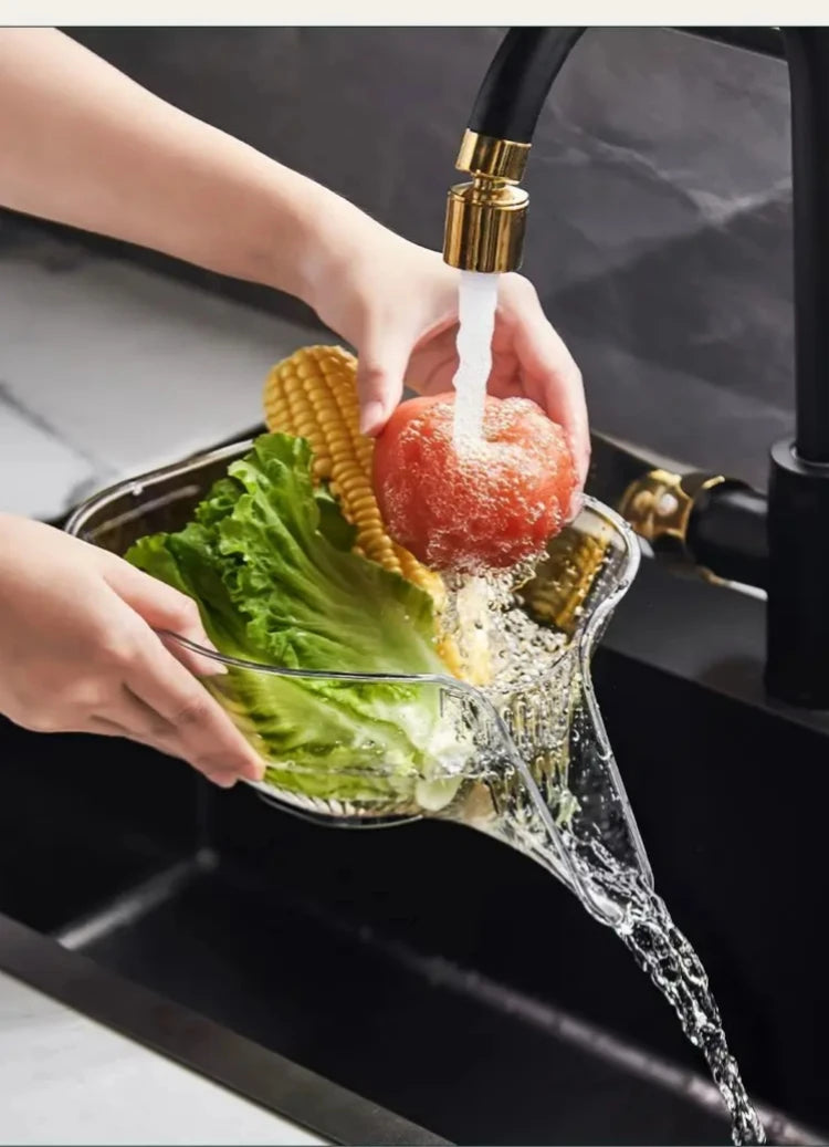 Multi-functional Drain Basket Sink Kitchen Sink Strainer Basket Strainer Sink Washing Basket Home Organizer Drain Fruit Strainer