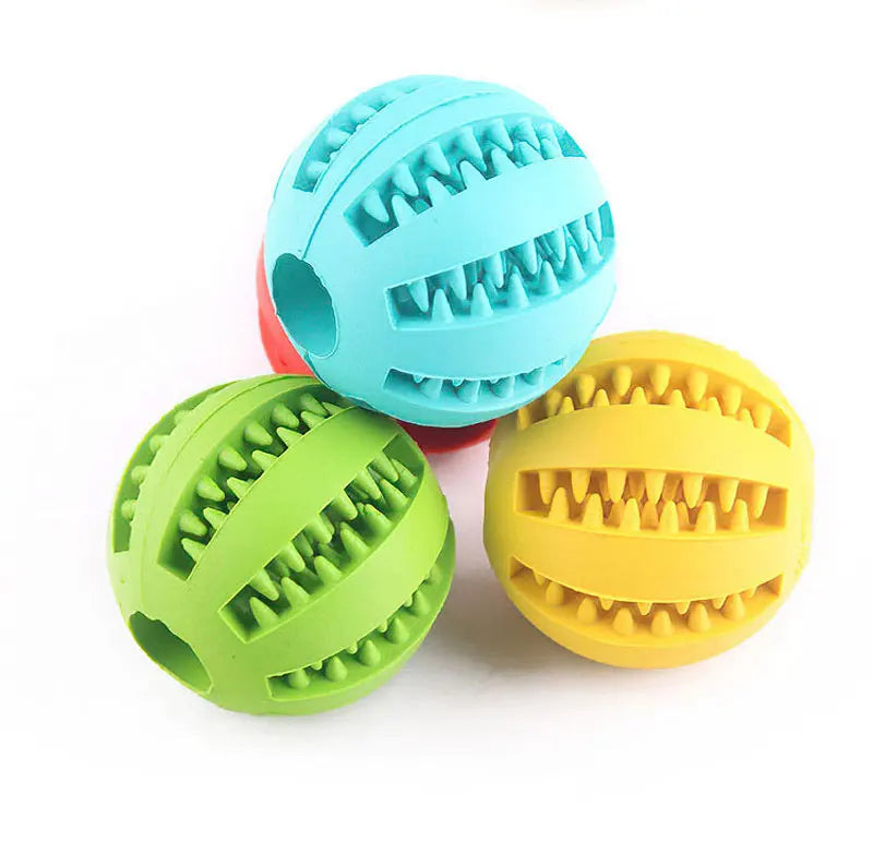 Dog Rubber Leakage Ball Dogs Molar and Teeth Cleaning Chew Balls Training Slow Pet Interactive Elasticity Ball for Pet Products