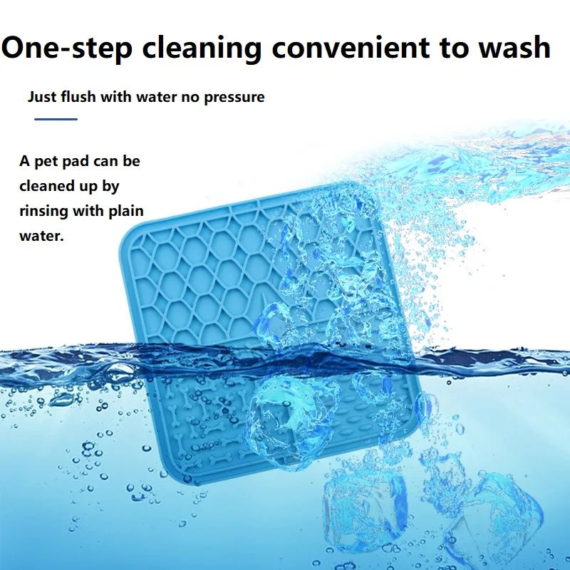 Pet Lick Silicone Mat Dogs Pet Slow Food Plate for Dog Bathing Distraction Silicone Dog Sucker Food Training Dog Feeder Supplies