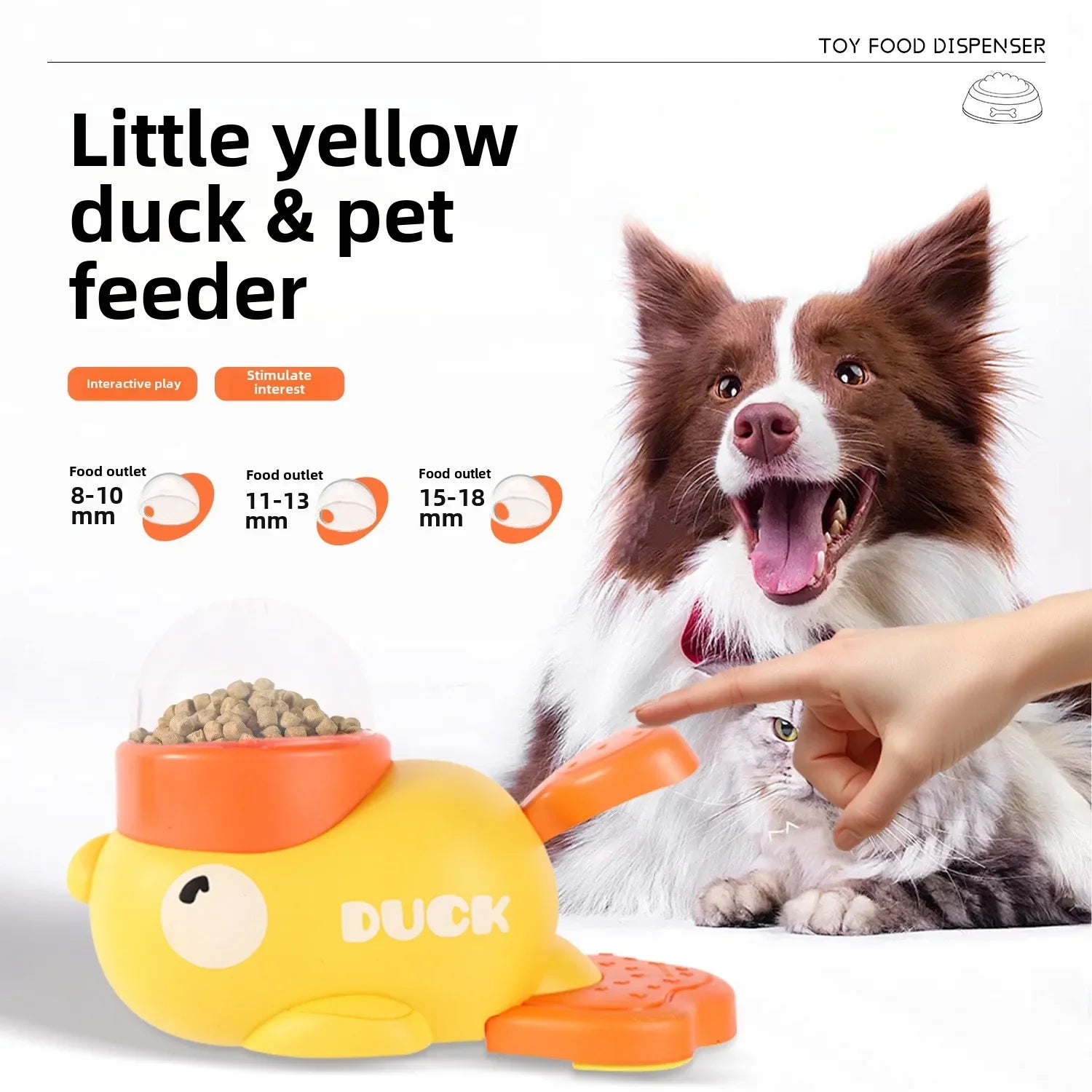 Little Yellow Duck Leakage Pet Toy - Cat Feeding Toy - Self Entertaining And Relaxing Cat Toy - Pet Snacks Freeze-dried Launcher