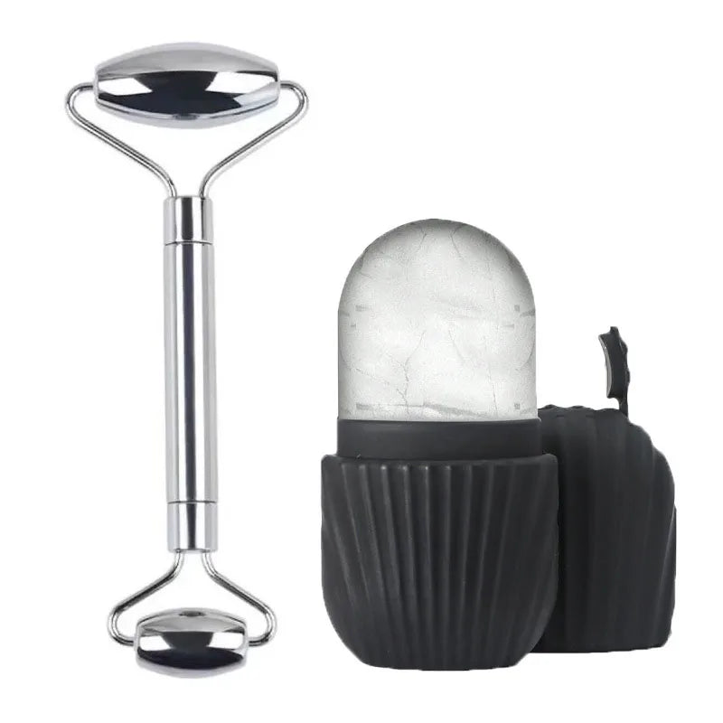 Ice Face Roller Facial Skincare Ice Roller Set Face Massage Roller Lifting Contouring Facial Cleansing Skin Care Tools