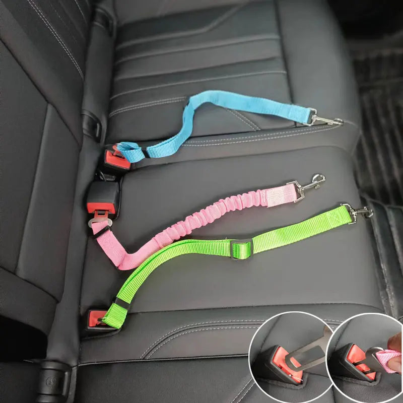 Adjustable Pet Dog Car Seat Belt Pet Seat Vehicle Dog Harness Lead Clip Safety Lever Traction Dog Collars Dog Accessories