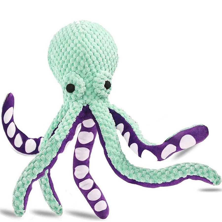 Dog pet plush octopus boredom companion toy interactive sound anti-demolition home large and small dog toy