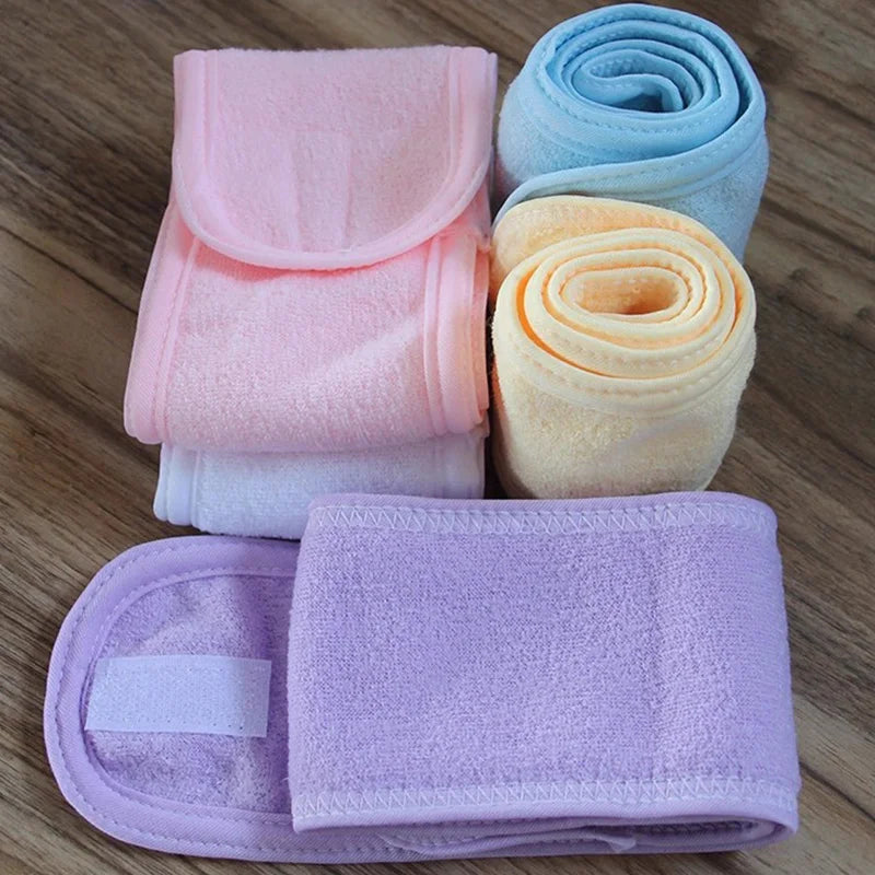 New Women Adjustable Velcro Strap Wash Face Headband Soft Toweling Broken Hair Tools Accessories SPA Facial Headbands Headwear