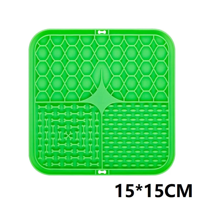 Pet Lick Silicone Mat Dogs Pet Slow Food Plate for Dog Bathing Distraction Silicone Dog Sucker Food Training Dog Feeder Supplies