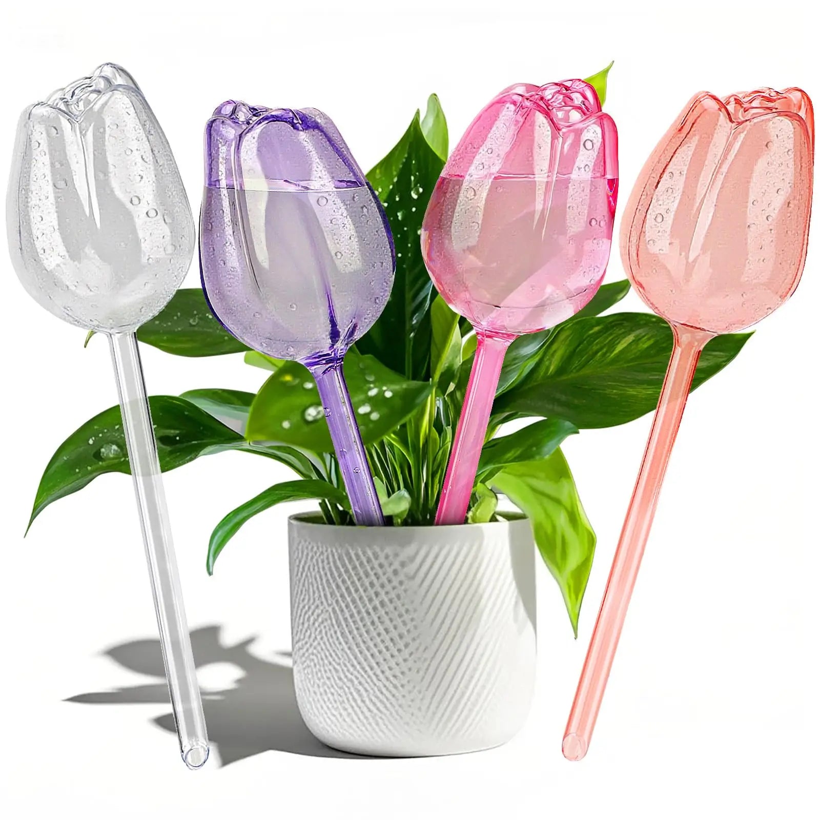 8/1x Tulip-Shaped Watering Globes Effortless Self-Watering Solution for Garden Indoor Outdoor Plants Irrigation of Potted Plants