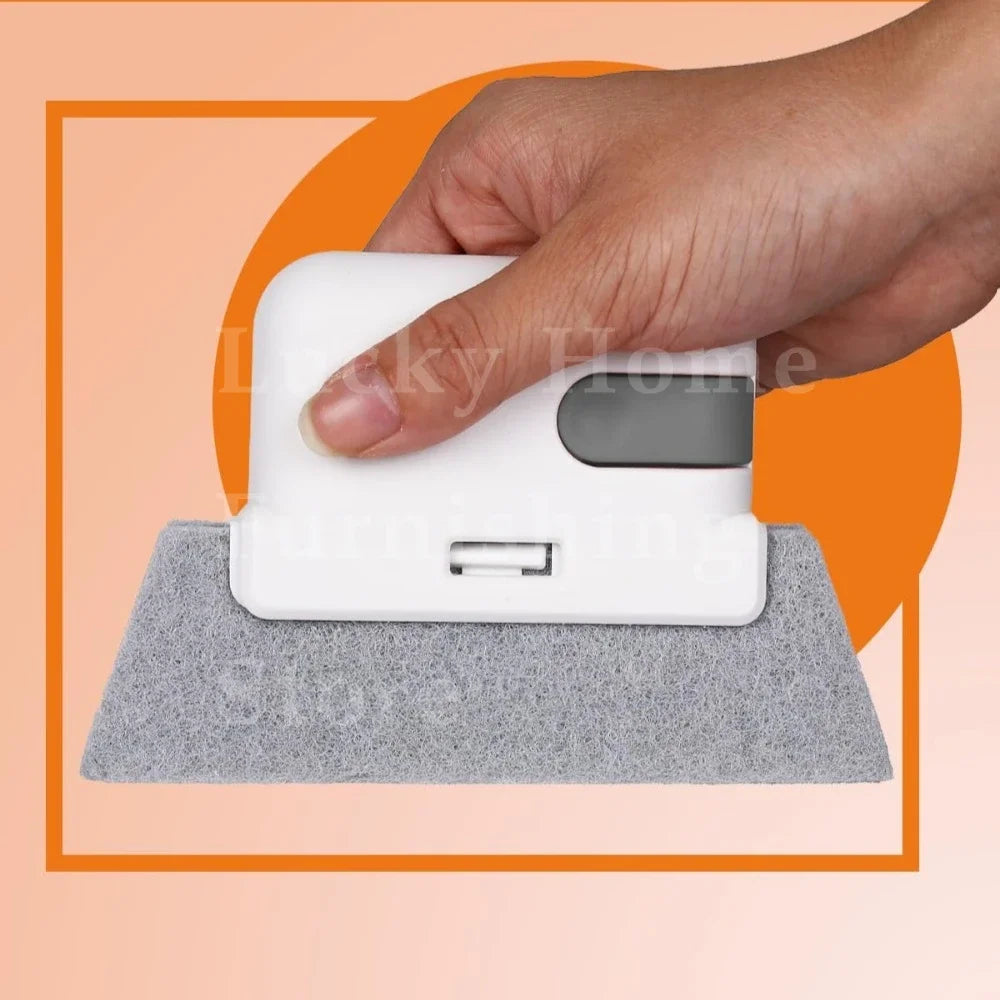 Glass Window Groove Frame Cleaning Brush Tool Multi Functional 2 in 1 Sliding Door Track Groove Brush glass Dead Corner Gap Brush