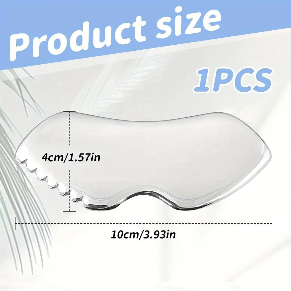 Stainless Steel Gua Sha Facial Tools Metal Detail Gua Sha Stone Body Massager Face Guasha Face Sculpting Tool Skin Care