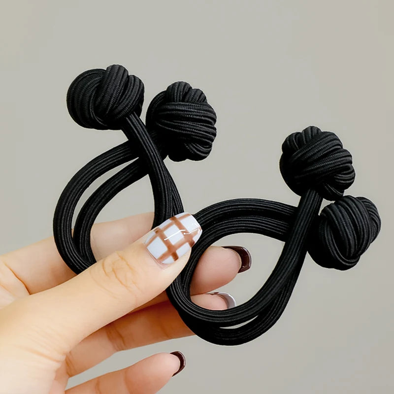 Solid Knot Long Elastic Hair Band For Women Girl Sweet Hair Tie Scrunchie Hair Ring Rubber Band Hair Rope Fashion Hair Accessory