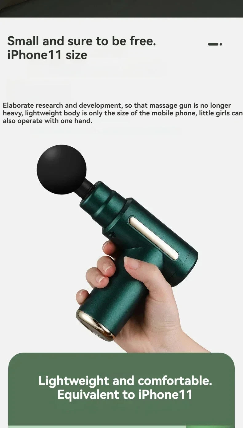 New Portable Fascia Massage Gun Deep Tissue Mini Muscle Massage Gun Lightweight Adjustable Speed Whole Body Massage Equipment