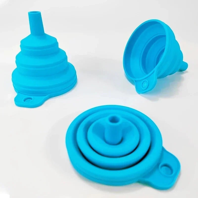 Foldable Silicone Funnel Collapsible Universal Funnels Beer Oil Liquid Hopper Kitchen Cooking Accessories Engine Tools Trechter