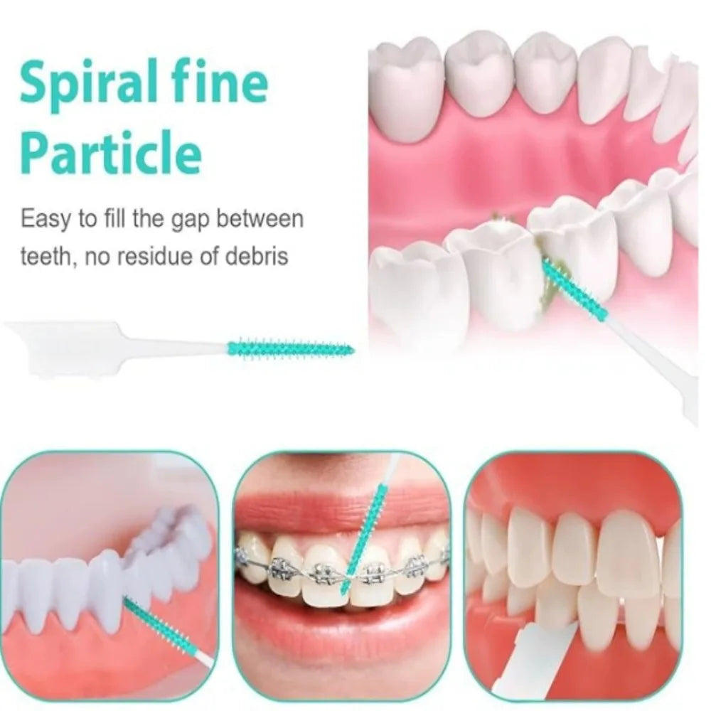 100-200Pcs/box Interdental Brush Soft Rubber Teeth Cleaning Tools Dental Toothpicks Between Teeth Toothbrush Oral Hygiene Care