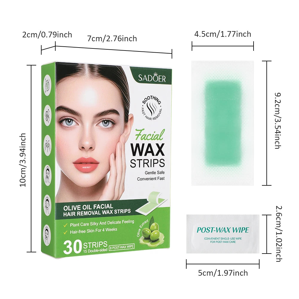 Olive oil facial hair removal wax paper, armpits, leg hair, and the whole body, removing pubic hair permanently for women men