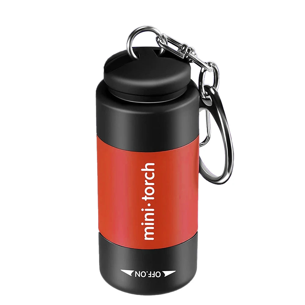 Super Bright Outdoor Keychain Flashlight Rechargeable Waterproof LED Mini Pocket Flashlight For Camping Hiking Emergencies