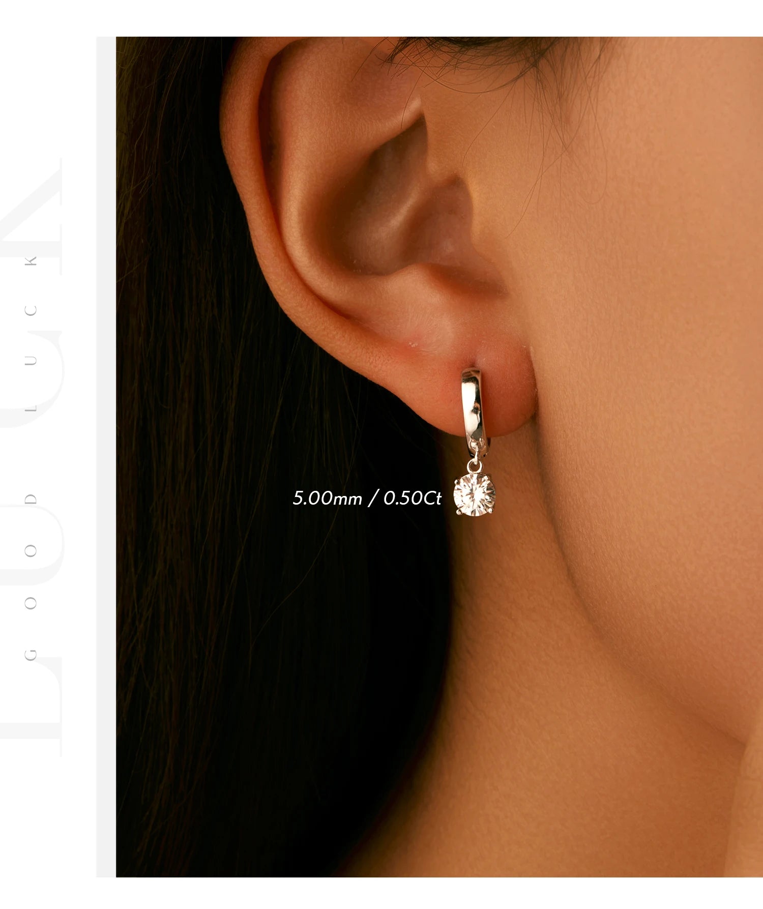 MODIAN D Color Moissanite Hoop Earrings Lab Created Diamond For Women 925 Sterling Silver Wedding Fine Jewelry Gift