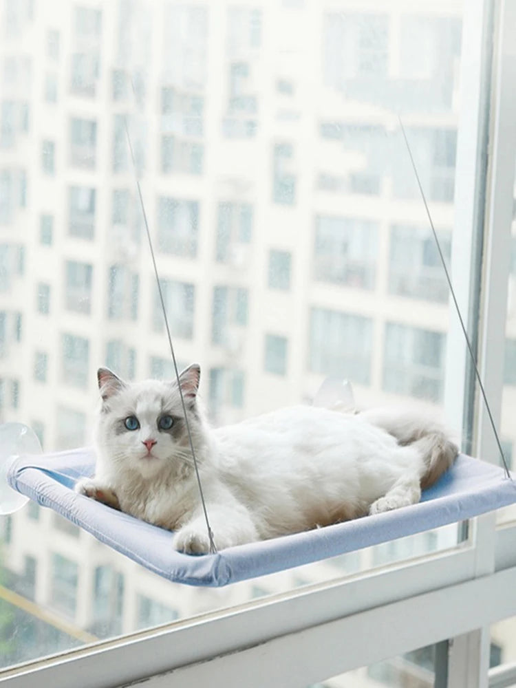 New Pet Cat Hammock Hanging Cat Bed Bearing Comfortable Cat Sunny Window Seat Mount Kitten Climbing Frame Pet Accessories