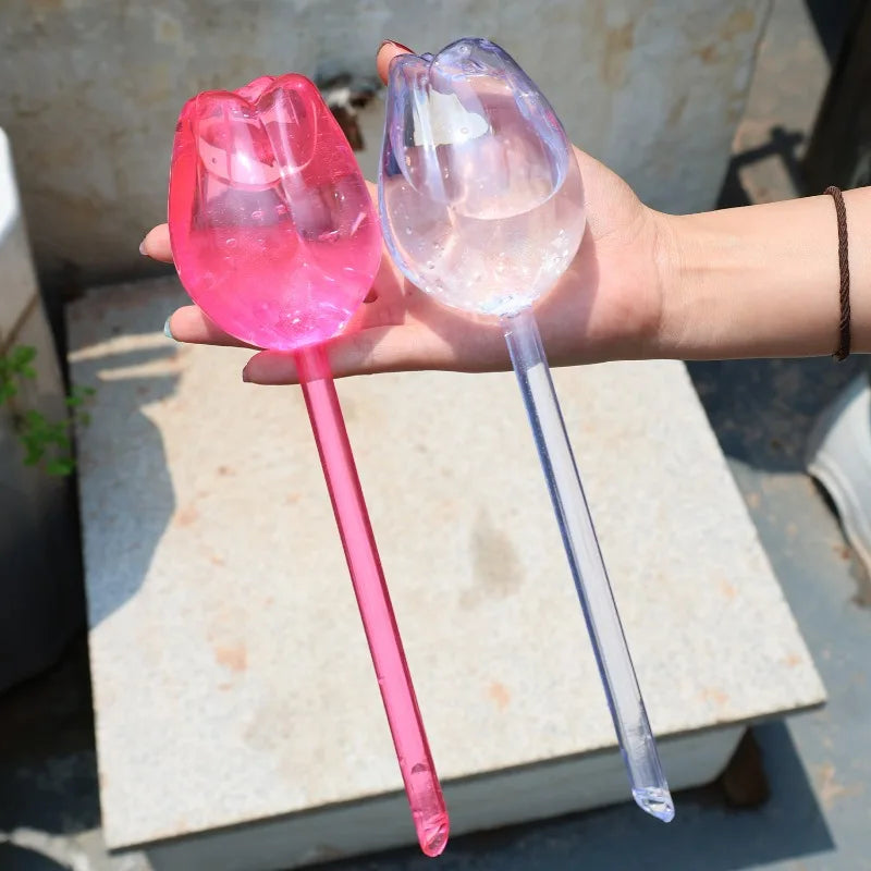 8/1x Tulip-Shaped Watering Globes Effortless Self-Watering Solution for Garden Indoor Outdoor Plants Irrigation of Potted Plants