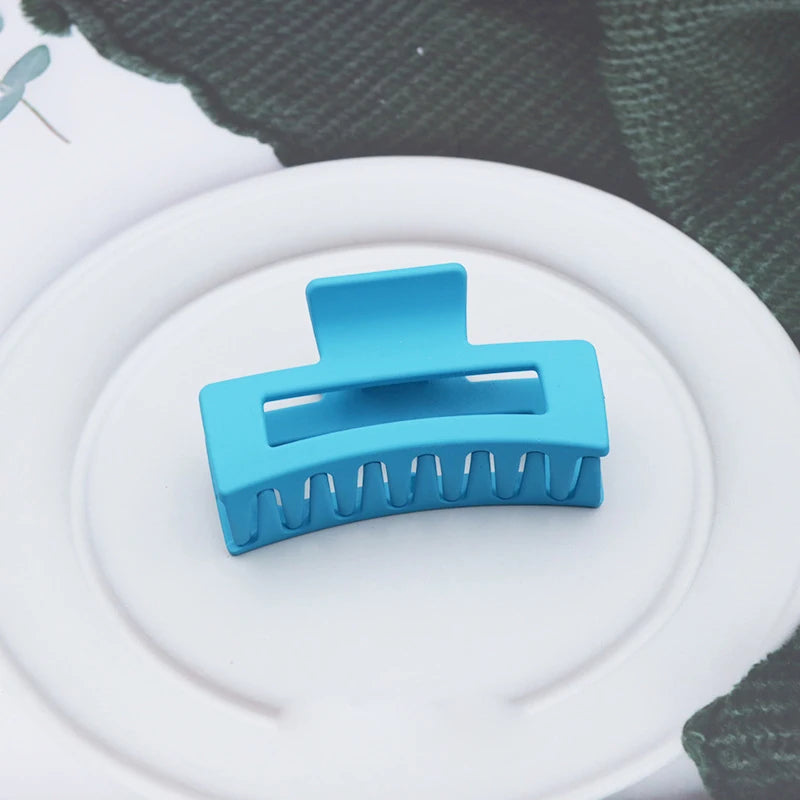 Women's Plastic Quadrate Hair Claws Hair Clips 8.5cm/3.35in Large Size Solid Barrette Crab Hair Clips Fashion Hair Accessories