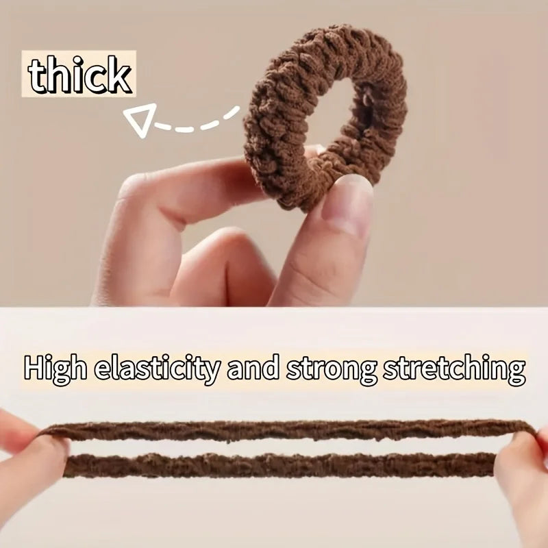 6pcs Box Packed Thick High Stretch Hair Bands For Women Girls Ponytail Holder Hair Tie Scrunchie Rubber Band Hair Accessories