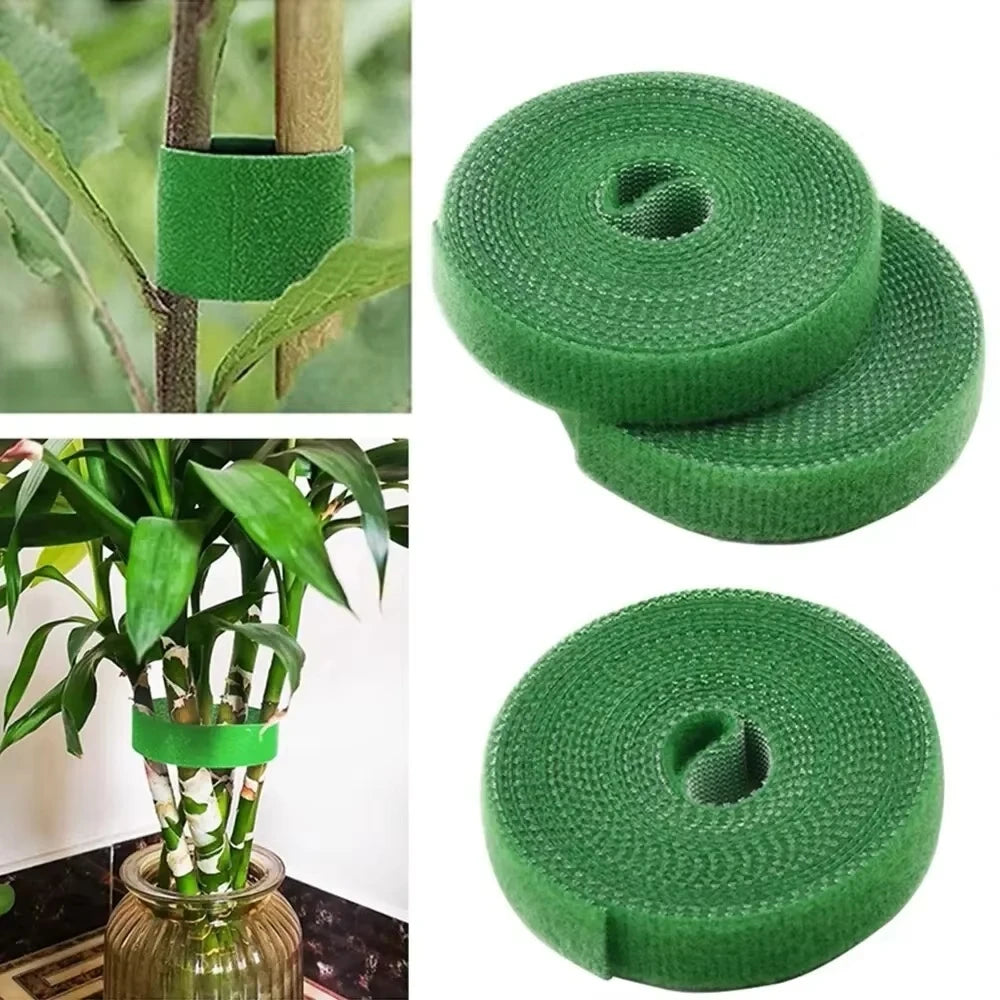 Tutors for Plants Self-adhesive Plant Nylon Cable Tying Climbing Plant Support Green Fastener Tape Reusable Care Garden Supplies