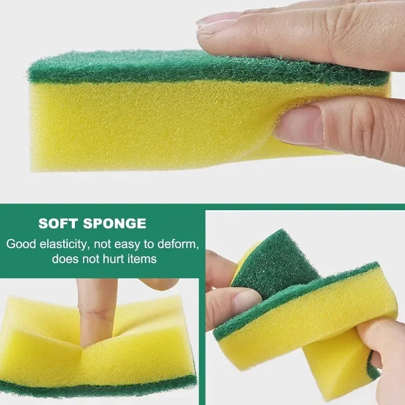 Magic Cleaning Sponges Double-sided Kitchen Sponge Wipes Reusable Pan Pot Dishwashing Scouring Pads Brush Clean Tools