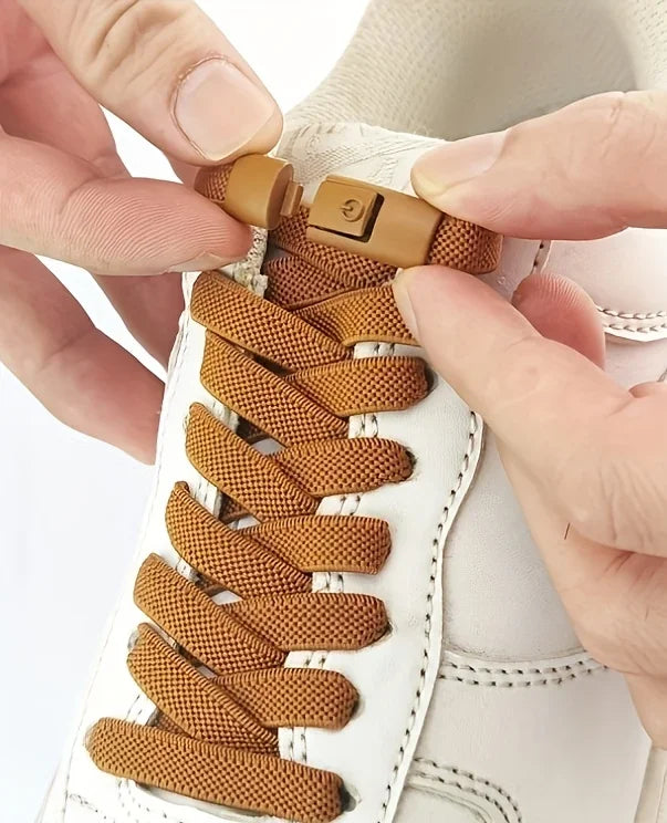 8mm No Tie Elastic Laces Without Tie Shoe Laces Press Lock Shoelaces Sneaker Elastic Lace Sneaker Kids Adult Flat Shoelace