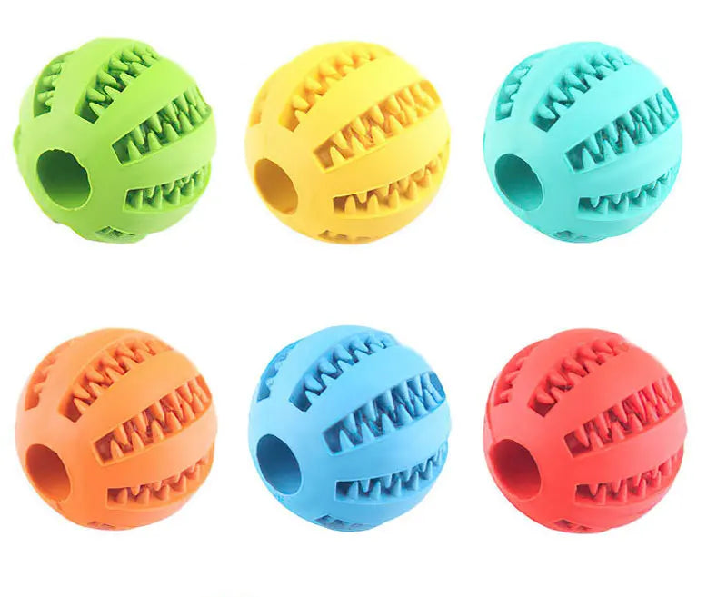 Dog Rubber Leakage Ball Dogs Molar and Teeth Cleaning Chew Balls Training Slow Pet Interactive Elasticity Ball for Pet Products