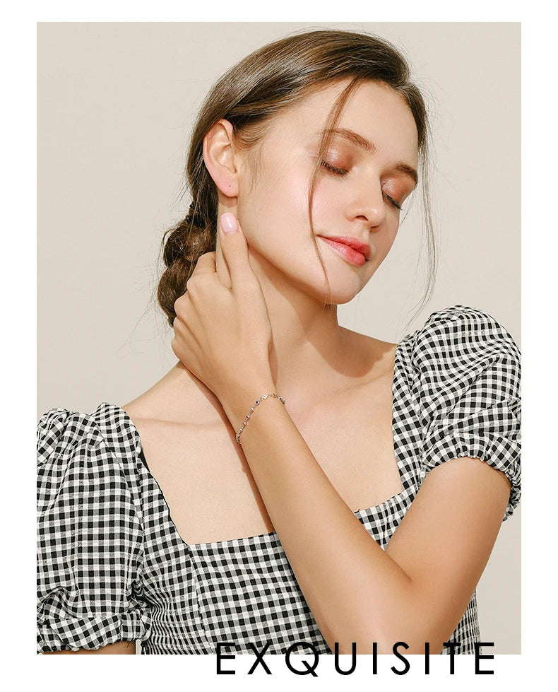 MODIAN Bohemia Style Charm Chain Bracelet For Women Real 925 Sterling Silver Rainbow Color CZ Female Fashion Jewelry Accessory