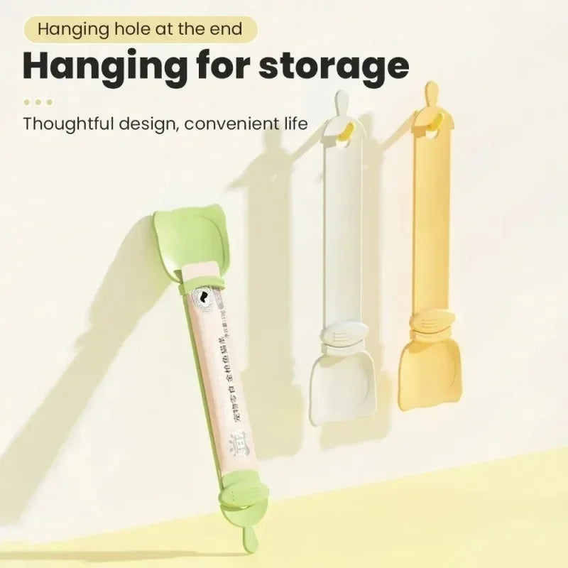 Cat Strip Feeder Spoon Long Handle Lickable Wet Food Feeder for Cats Pet Meat Mud Food Squeeze Dispense Spoon Pet Supplies