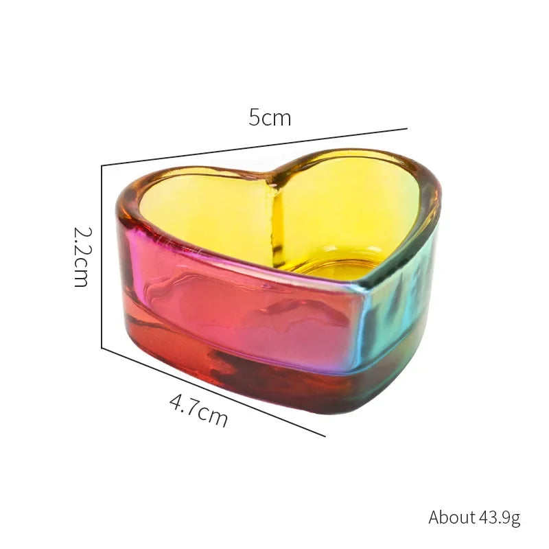 Acrylic Powder Liquid Crystal Glass Cup Aurora Colorful Cup Nail Brush Washing Mug Nail Art Tools Liquid Powders for Mixing Bowl