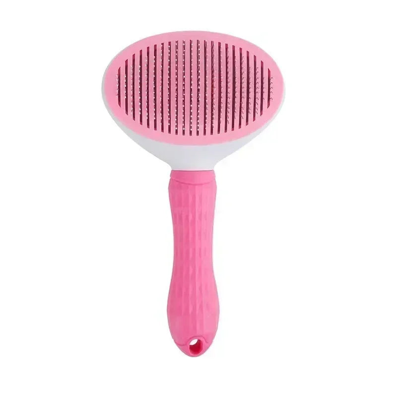 One-Click Pet Hair Removal Comb for Effortless Grooming of Dogs and Cats - Float Hair Removal Slicker Brush