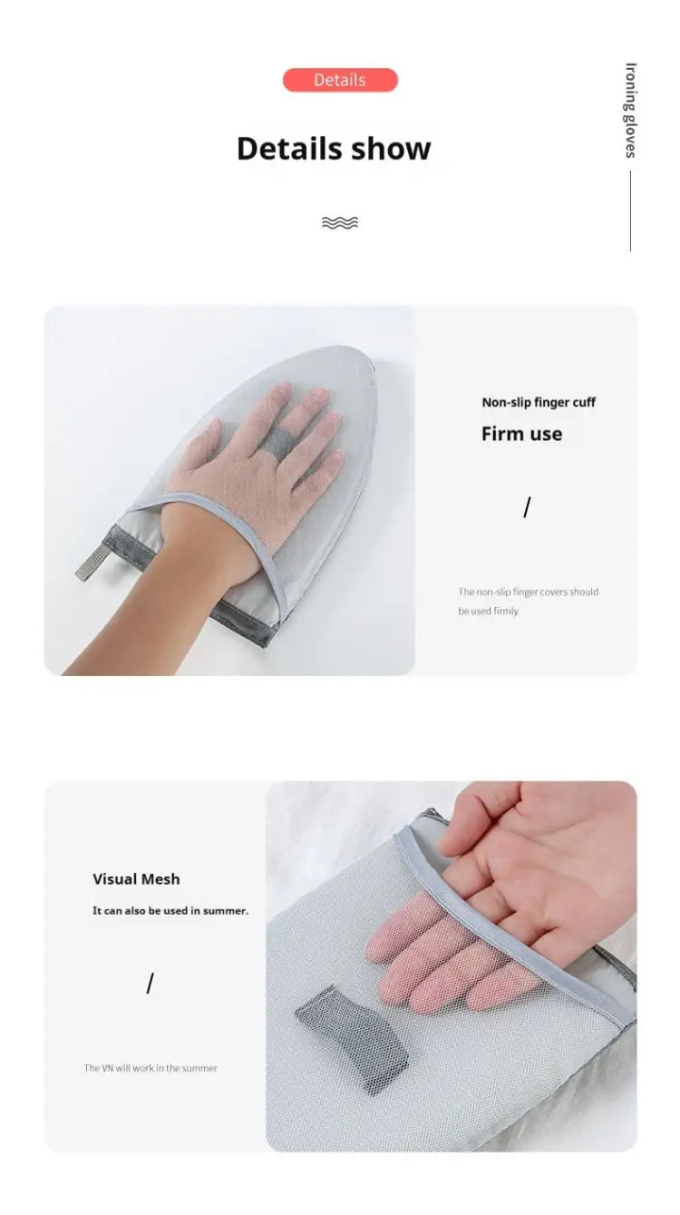 Handheld Mini Ironing Board Heat Resistant Clothes Garment Steamer Board Gloves Household Insulated Handheld Laundry Products