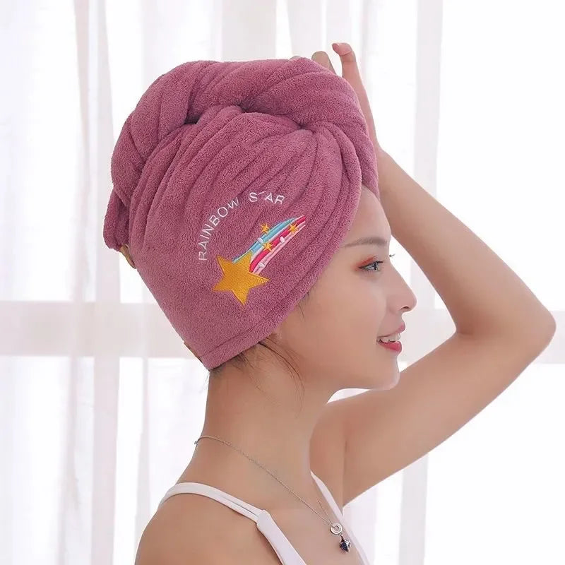 Dry Hair Cap Bath Cap with Water Absorption Fast Dry Hair Towel Being Soft without Falling Hair Super Strong Water Absorption