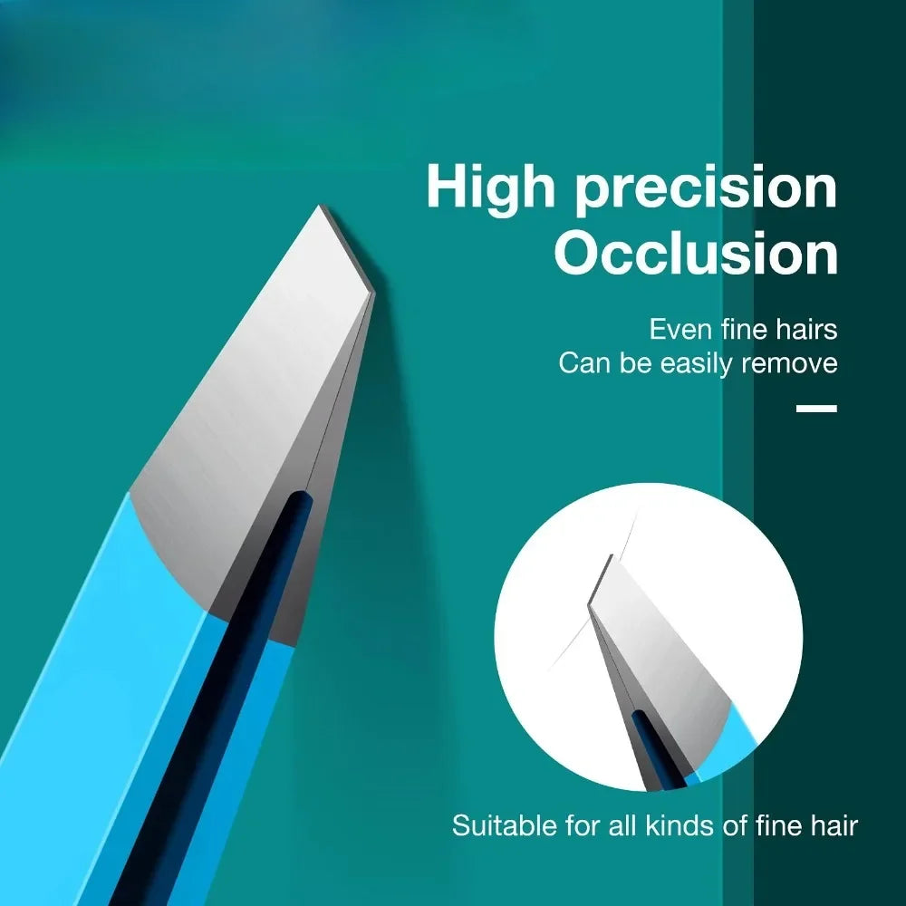 Colorful Eyebrow Tweezer High-Quality Stainless Steel Hair Beauty Fine Hairs Puller Slanted Eye Brow Clips Removal Makeup Tools
