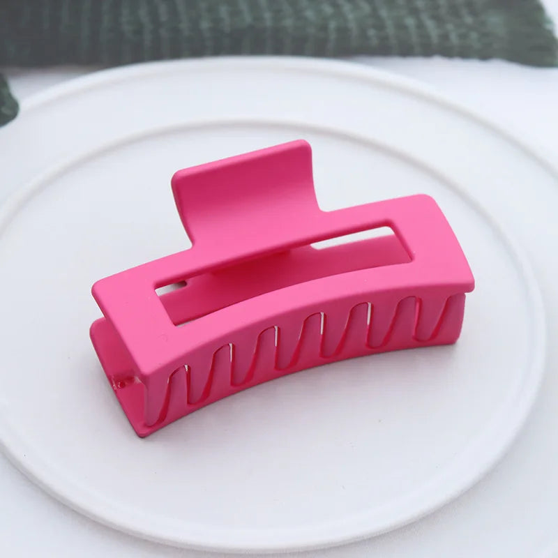 Women's Plastic Quadrate Hair Claws Hair Clips 8.5cm/3.35in Large Size Solid Barrette Crab Hair Clips Fashion Hair Accessories