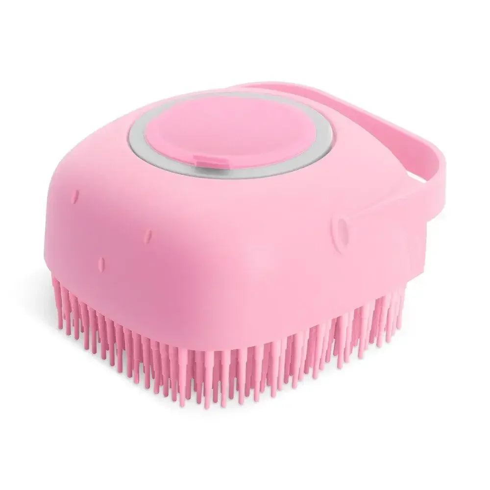 Cat Massage Comb Pet Dog Shampoo Brush 2.7oz 80ml Grooming Scrubber  for Bathing Short Hair Soft Silicone Rubber