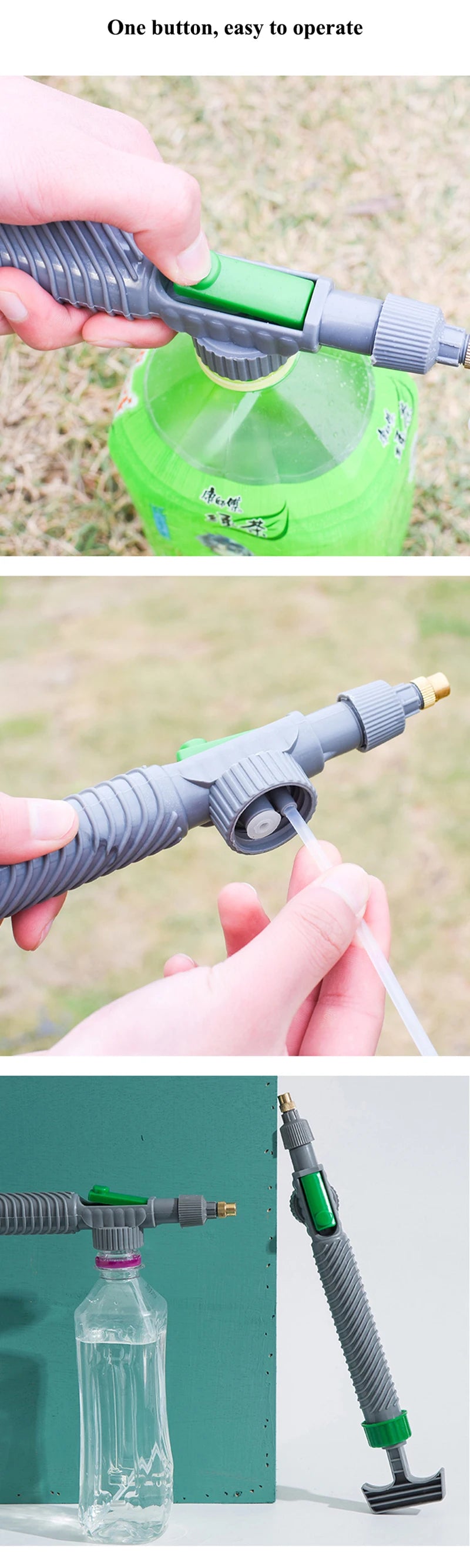 Manual High Pressure Air Pump Sprayer Adjustable Drink Bottle Spray Head Nozzle Garden Watering Tool Sprayer Gardening Tools