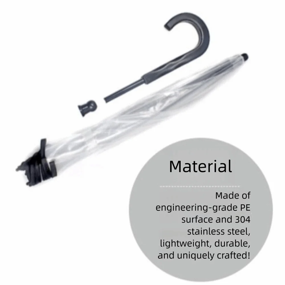 Detachable Clear Pet Dog Umbrellas C-Shape Handle with Leash Doggy Poncho Rainproof Adjustable Raincoat for Small Dogs