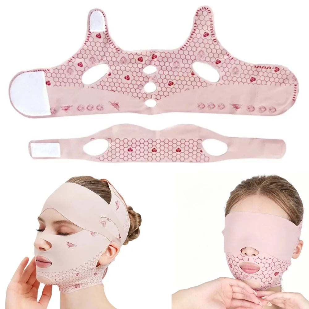 Face Lift Belt Face Strap Forehead Lift Band Comfort Pressure Forehead Bandage Chin Up Face Lifting Vshaped Band Beauty Tool