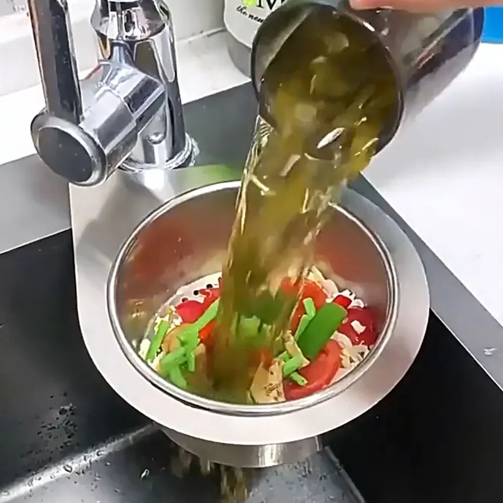 Stainless Steel Swan Sink Strainer Basket Removable Goosehead Storage Drainage Basket Goosehead Hanging Wet & Dry Drainage Racks