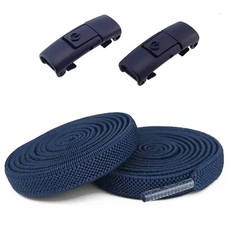 8mm No Tie Elastic Laces Without Tie Shoe Laces Press Lock Shoelaces Sneaker Elastic Lace Sneaker Kids Adult Flat Shoelace