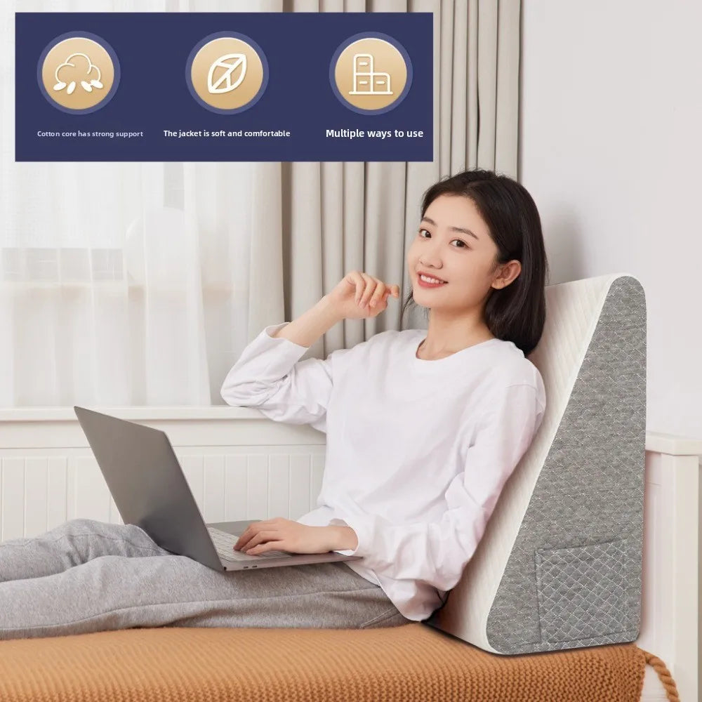 Memory Foam Core Leg Pillow Washable Removable Cover Triangle Support Pillow Breathable Side Sleeping