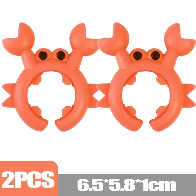 6/1PCS Small Crab Spatula Holder Anti Scalding Overflow Silicone Pot Clip Spoon Holder Clip Universal Shovel Rack Kitchen Gadget