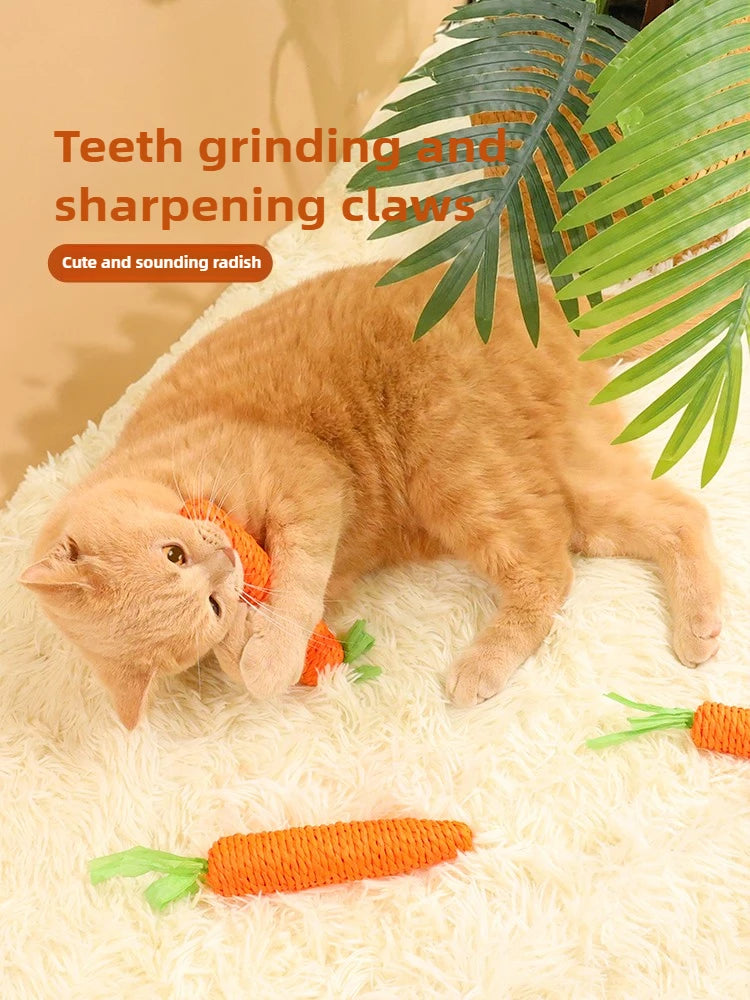Cat toy carrot grinding stick tear resistant scratch resistant self entertaining toy suitable for cats to play with