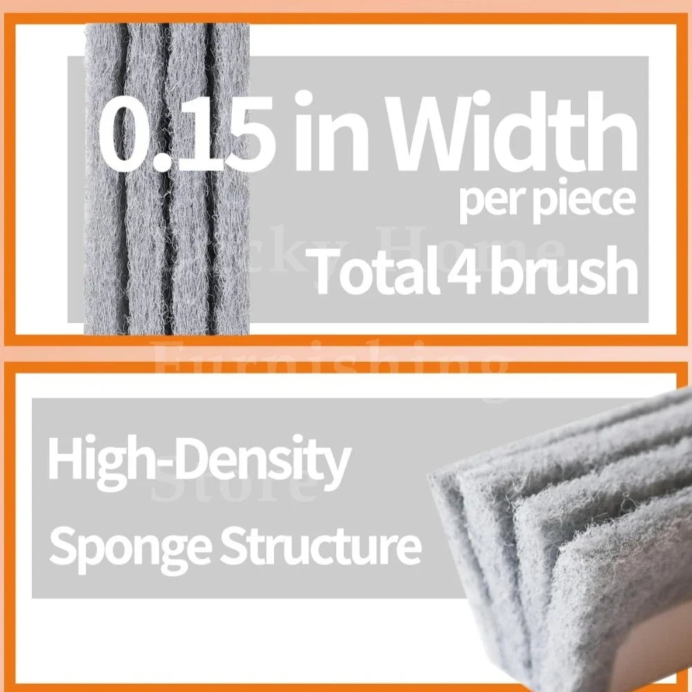 Glass Window Groove Frame Cleaning Brush Tool Multi Functional 2 in 1 Sliding Door Track Groove Brush glass Dead Corner Gap Brush