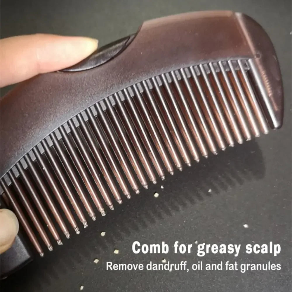 1/3Pc Dandruff Comb Hollow Tooth Button Combs Detoxing Energy Massage Scalp Psoriasis Combs Lice Comb Multifunctional Hair Brush