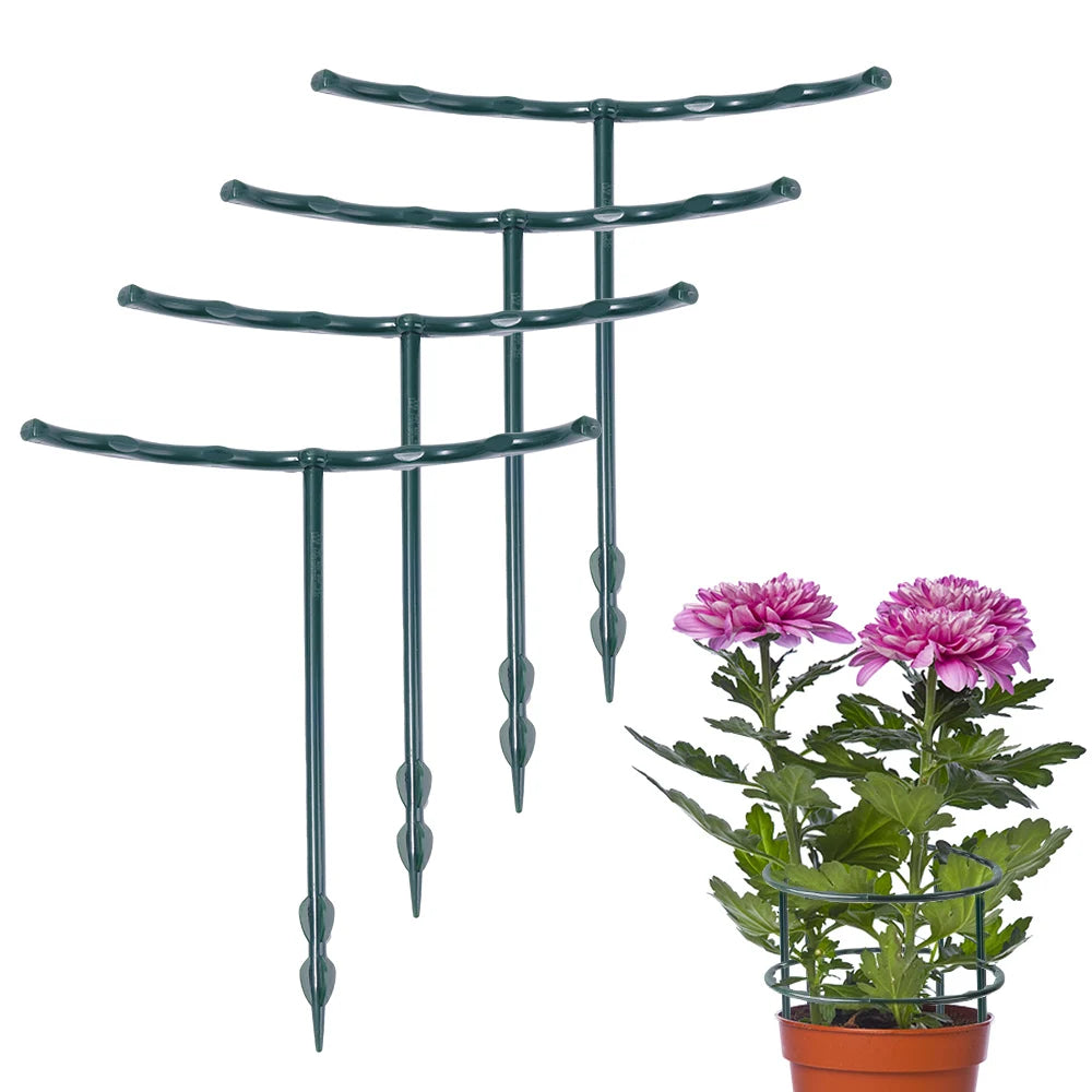 Garden Plant Support Cage Plie Flower Stand Holder Plastic Semicircle Greenhouse Orchard Fixing Rod Gardening Bonsai Tool